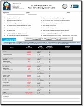 Home Energy Report Card